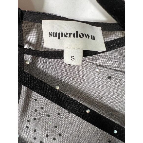 NWT Superdown Black Milla Sparkle‎ Long Sleeve Mini Dress Size Small​ - Picture 8 of 11